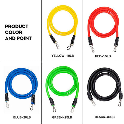 Portable Resistance Bands Set - 11pcs