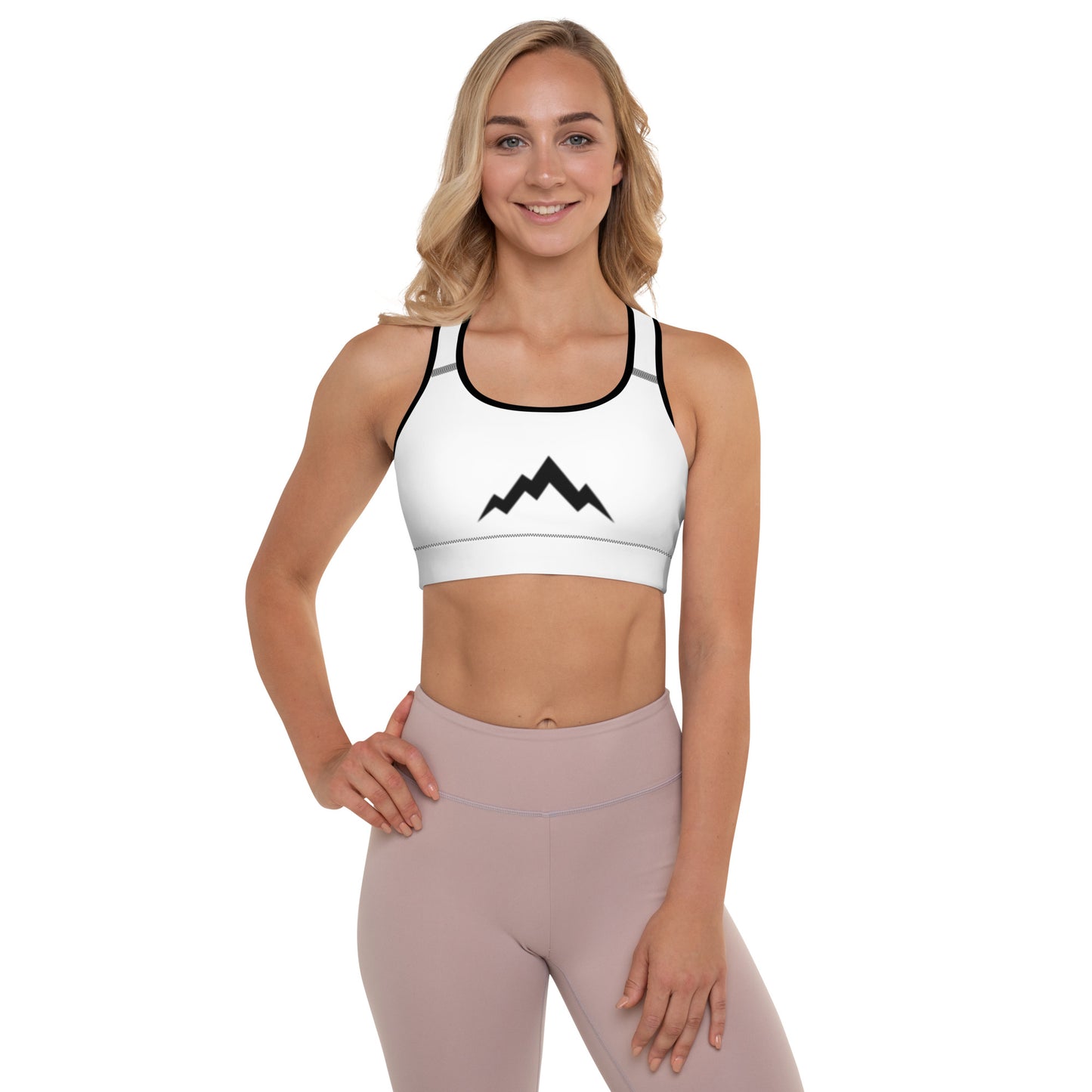 Phase 1 - Primal Peak Padded Sports Bra (Black Piping)