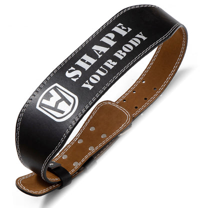 Cowhide Fitness Belt - Black/White